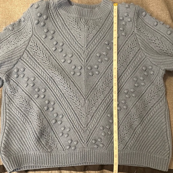 Sézane Solal Jumper / Sweater in Vintage Blue with Bobble Design - Picture 11 of 11